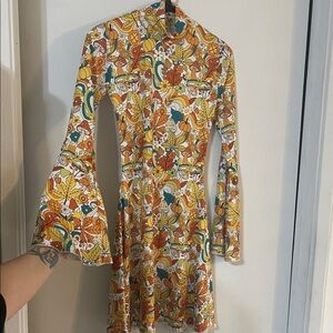 Standard Issue Retro Floral Long Sleeve Dress